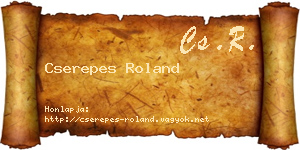 Cserepes Roland névjegykártya